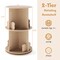 2 Tier Rotating Kids Bookshelf Storage Rack with Bear Baffles and 8 Slots